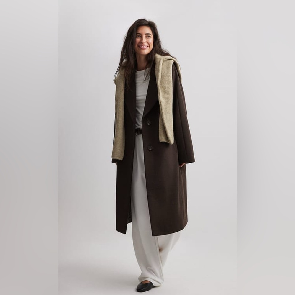 NA-KD wool blend oversized coat in size EU36/US4